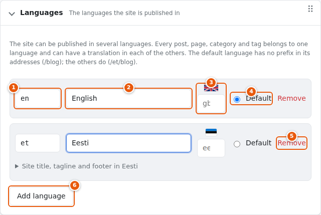 Adding a language
