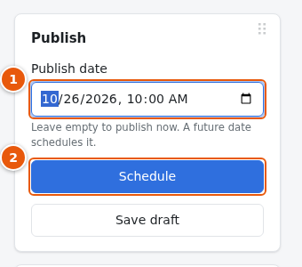 Scheduling a post