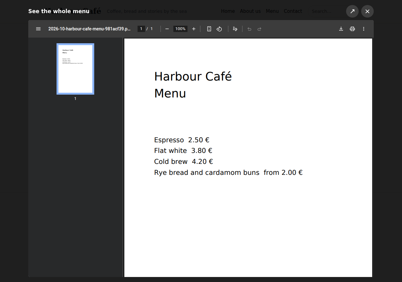 A PDF in the viewer