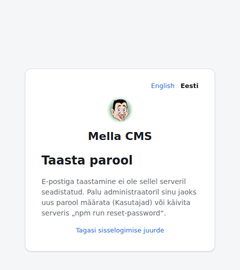 Parooli taastamine