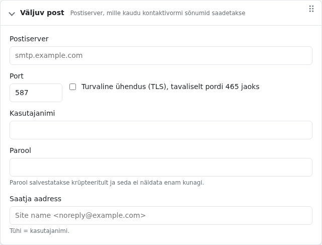 Väljuv post