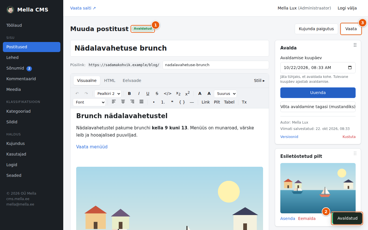 Avaldatud postitus