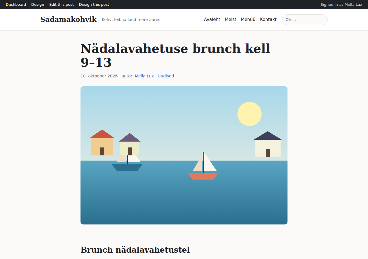 Postitus avalikul saidil